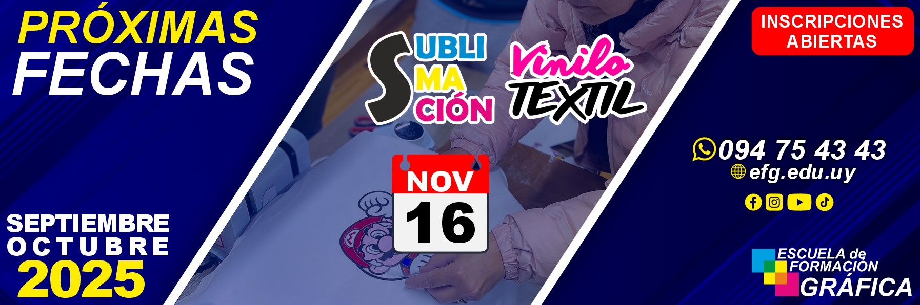 sublimacion y vinilo textil domingo 16